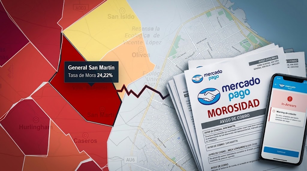 El mapa de la deuda en San Martín: La mora alcanza el 24,2% y golpea con más fuerza a los jóvenes