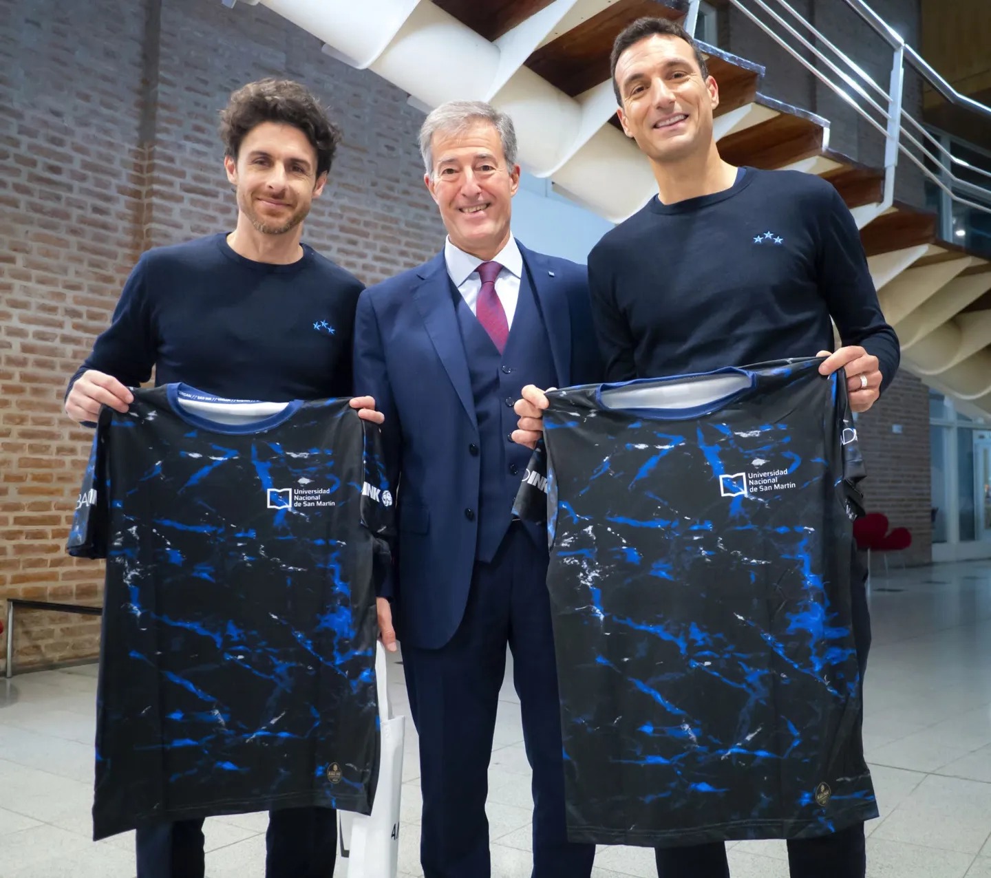 Lionel Scaloni y Pablo Aimar visitaron la UNSAM