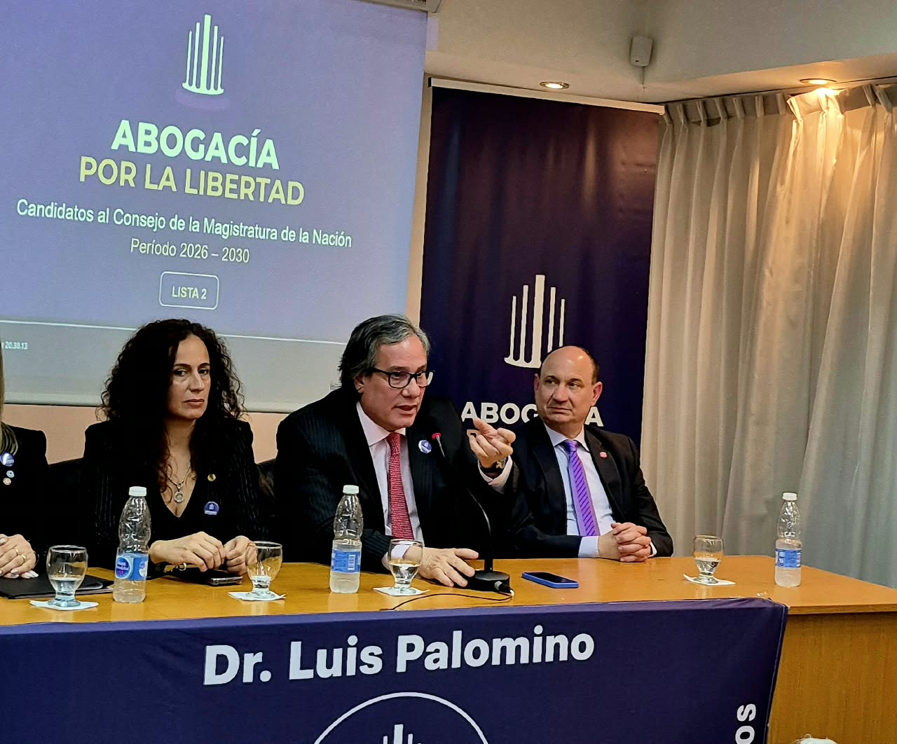 Luis Palomino presentó en San Martín la lista “Abogacía por la Libertad” para el Consejo de la Magistratura